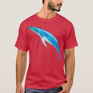 T-shirt Aquarelle de baleine à bosse peinture