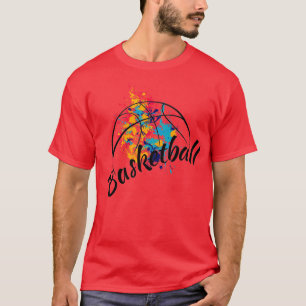 T-shirt Aquarelle de basket-ball