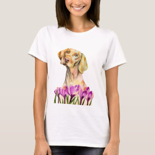 T-shirt Aquarelle de chien de Vizsla