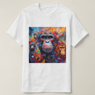 T-shirt Aquarelle de chimpanzés