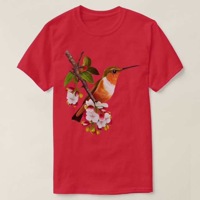 T-shirt Aquarelle de colibri (Design devant)