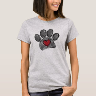 T-shirt Aquarelle de dessin Amoureux des chiens