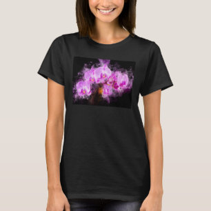 T-shirt Aquarelle de fleur d'orchidée - rose bb 03