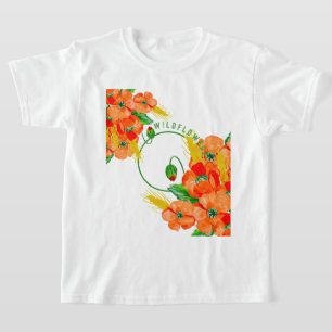 T-shirt Aquarelle de fleurs sauvages