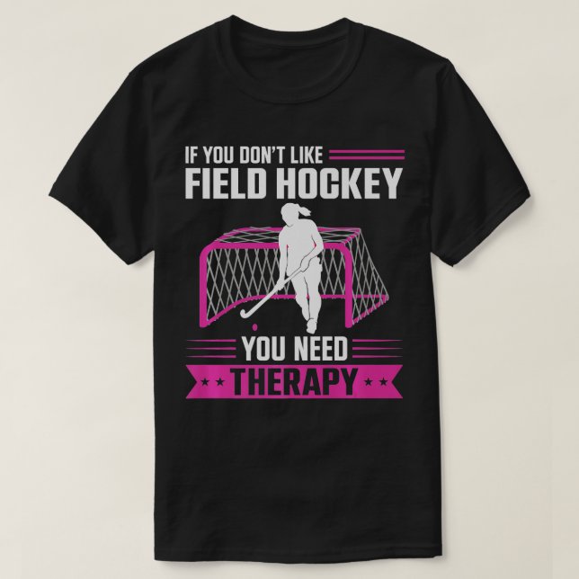 T-shirt Aquarelle de hockey sur gazon si vous n'aimez pas  (Design devant)