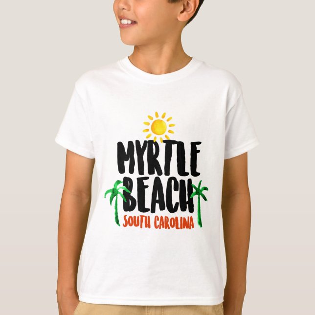T-shirt Aquarelle de Myrtle Beach (Devant)