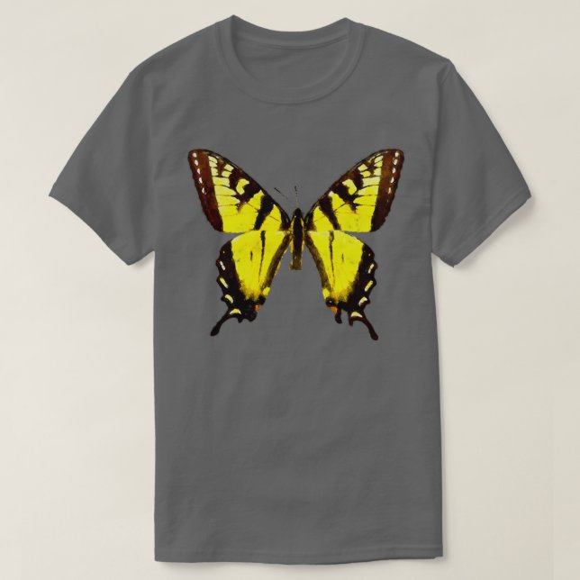 T-shirt Aquarelle de papillon d'hiver de tigre (Design devant)