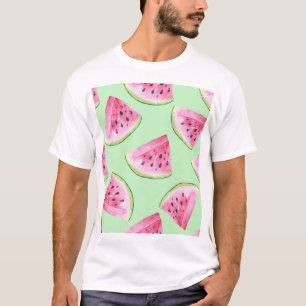 T-shirt Aquarelle de pastèque, motif d'été sans soudure.