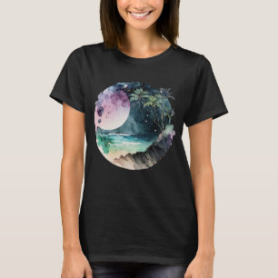 T-shirt Aquarelle de plage tropicale