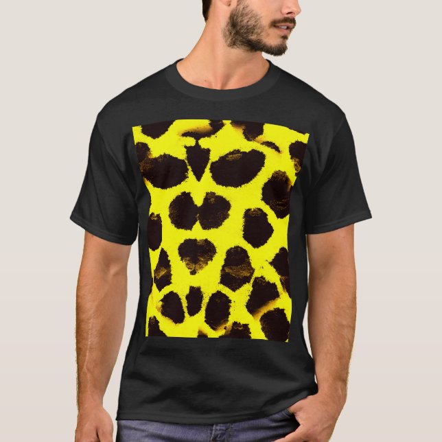 T-shirt Aquarelle de Poster de animal Abstrait Leopard (Devant)