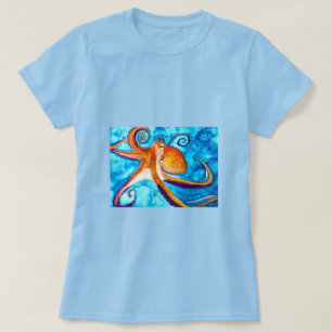 T-shirt Aquarelle de poulpe sous l'art marin
