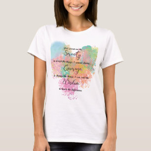 T-shirt Aquarelle de prière de sérénité