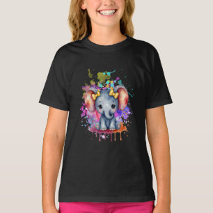 T-shirt Aquarelle d'éléphant
