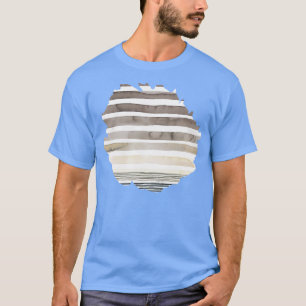 T-shirt Aquarelle Desert Sunset Stripes Crème