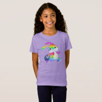 Aquarelle Design lapin de Pâques pour les enfants.