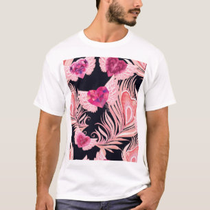 T-shirt Aquarelle douce et transparente Motif de Valentine