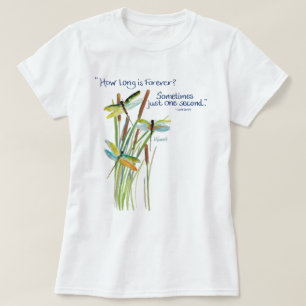 T-shirt Aquarelle Dragonfly avec cote Lewis Carroll