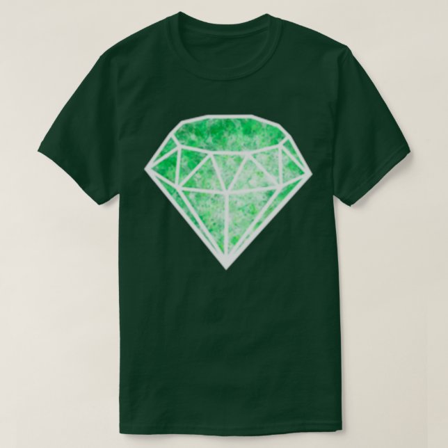 T-shirt Aquarelle Emerald Crystal Diamond (Design devant)