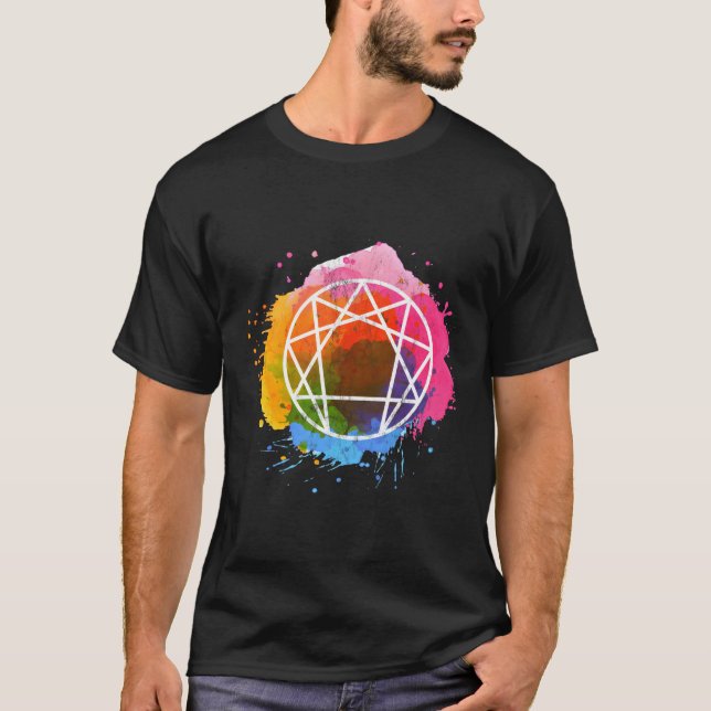 T-shirt Aquarelle Enneagram (Devant)