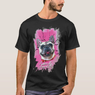 T-shirt Aquarelle et ambre bleu français couleur mignonne