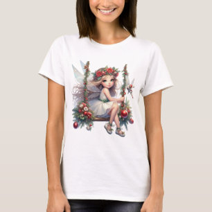 T-shirt Aquarelle Fée de Noël Femmes