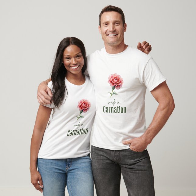 T-Shirt Aquarelle Fleur de naissance de janvier Ca (Unisexe)