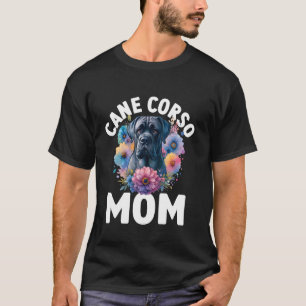 T-shirt Aquarelle Floral Cane Corso Mama Amoureux des chie