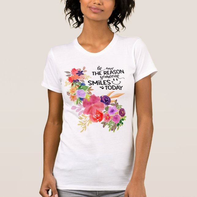 T-shirt Aquarelle florale colorée | Soyez La Raison... (Devant)