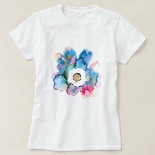 T-shirt Aquarelle florale dessinée main art abstrait