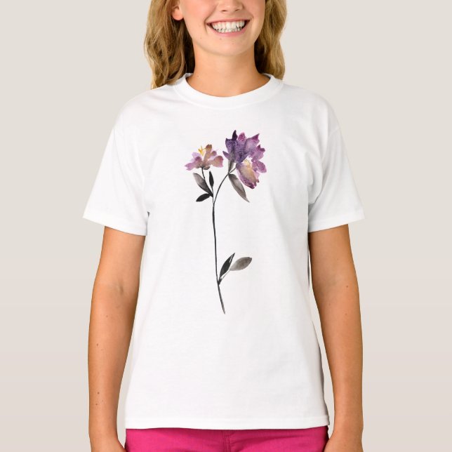 T-shirt Aquarelle florale III (Devant)