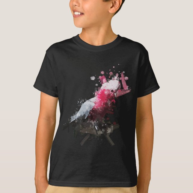 T-shirt Aquarelle Galah Cockatoo (Devant)