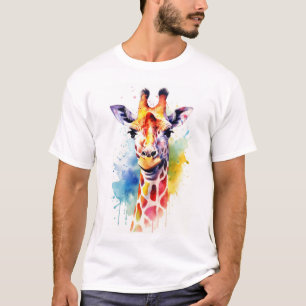 T-shirt Aquarelle Giraffe