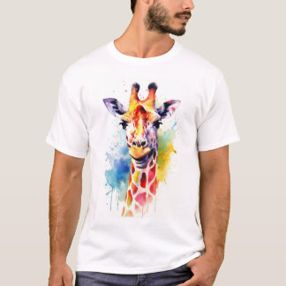 T-shirt Aquarelle Giraffe