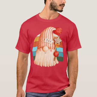 T-shirt Aquarelle Gnome Père Noël Noël Arbre Lumière Noël