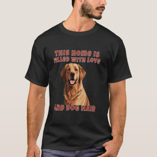 T-shirt Aquarelle Golden Retriever Cette Maison Est Rempli