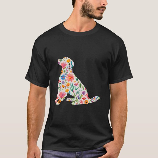 T-shirt Aquarelle Golden Retriever Design (Devant)