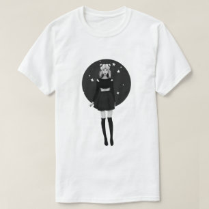 T-shirt Aquarelle gothique de lune de marin