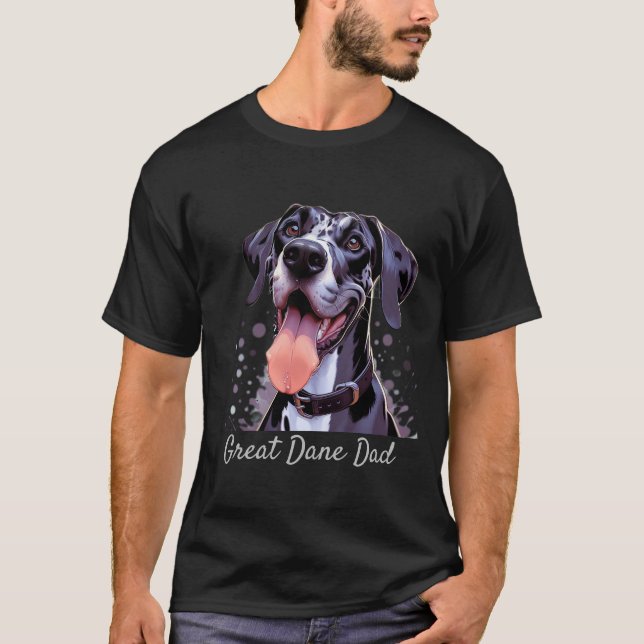 T-shirt Aquarelle Great Dane amusant chien animal animal a (Devant)