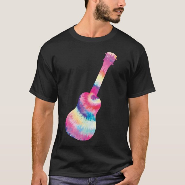 T-shirt Aquarelle Hawaiian Ukulele Uke Tie Dye Ukulele (Devant)