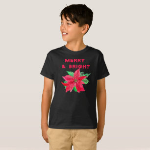 T-shirt Aquarelle Holly Joyeux et Noël brillant