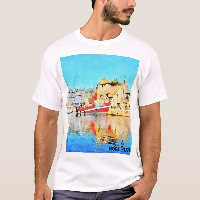 T-shirt Aquarelle Honfleur (Devant)