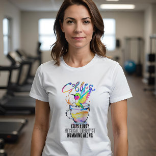 T-shirt Aquarelle Hummingbird Busy Coffee Lover Gai