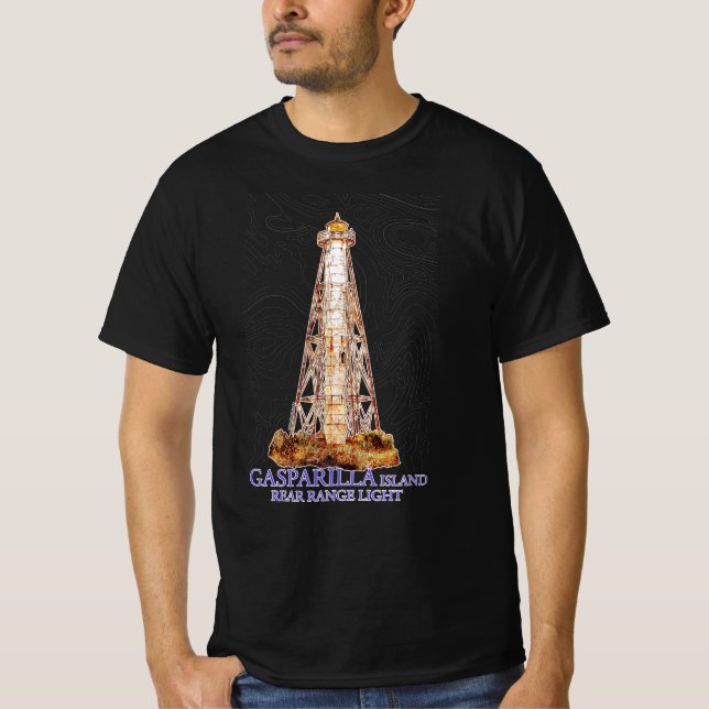 T-shirt Aquarelle Illustration Gasparilla Island Light (Devant)