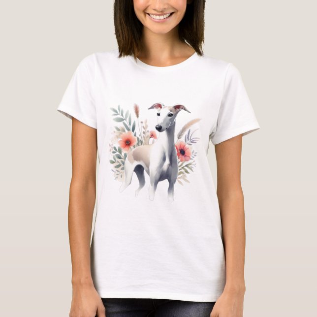 T-shirt Aquarelle italienne Greyhound (Devant)