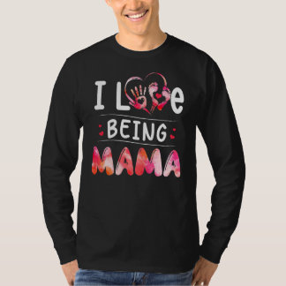 T-shirt Aquarelle J'aime être maman Coeur Mère Fête Mat