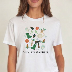 T-shirt Aquarelle Jardinage Personnalisé