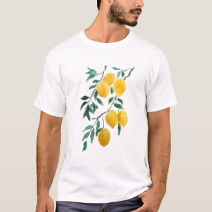 T-shirt aquarelle jaune citron