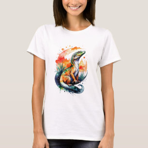 T-shirt Aquarelle Komodo Dragon