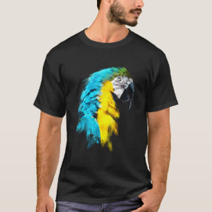 T-shirt Aquarelle Lait colorée Macaw Parrot Bird Pa