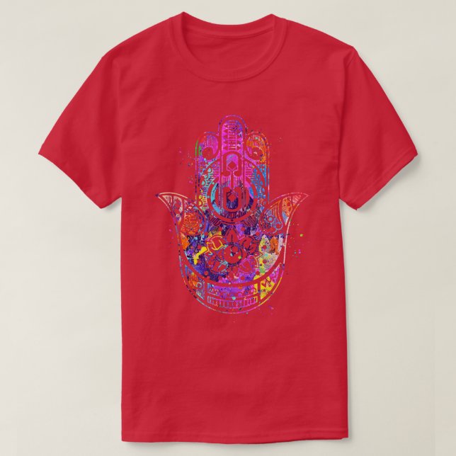 T-shirt Aquarelle main Hamsa  (Design devant)